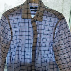 Tommy Hilfiger Blue and Red Checkered Shirt